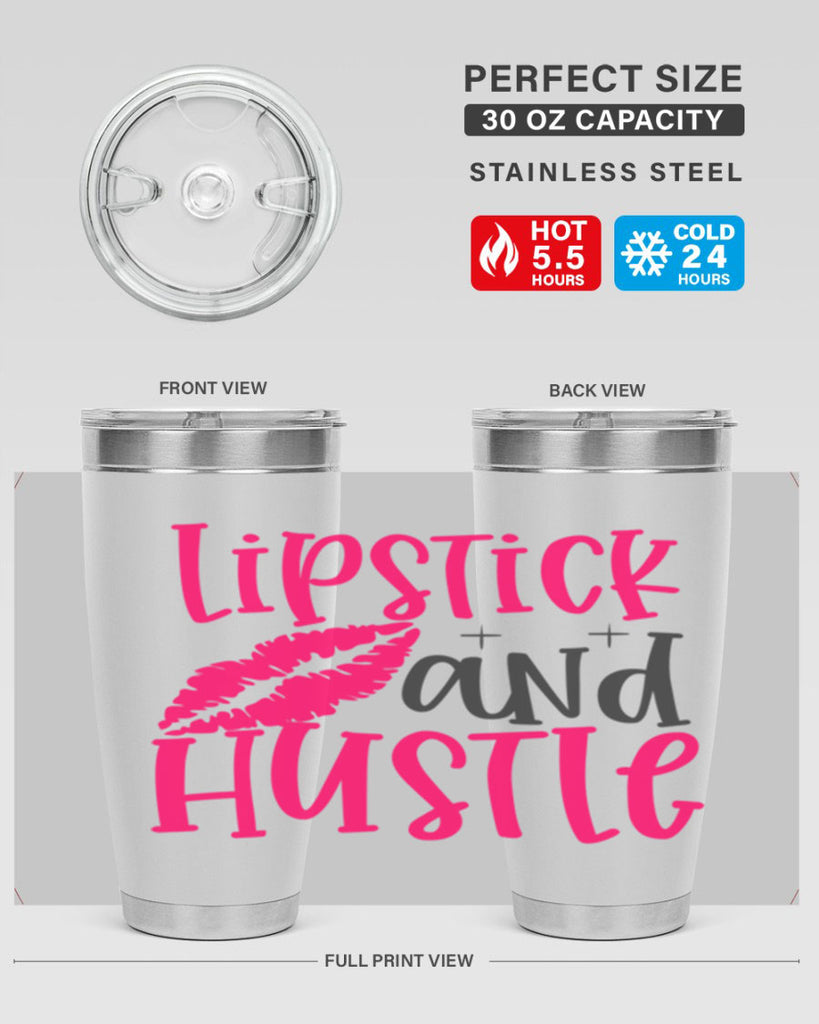 Lipstick and Hustle design Style 230#- make up- Tumbler