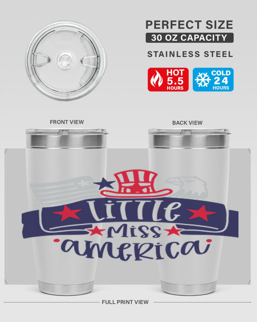 Little Miss America Style 162#- Fourt Of July- Tumbler