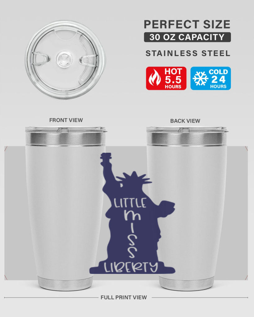 Little Miss Liberty Style 163#- Fourt Of July- Tumbler