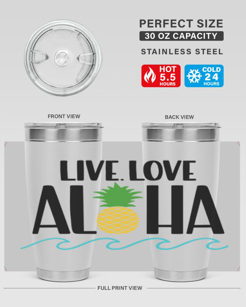 Live Love Aloha Style 30#- summer- Tumbler