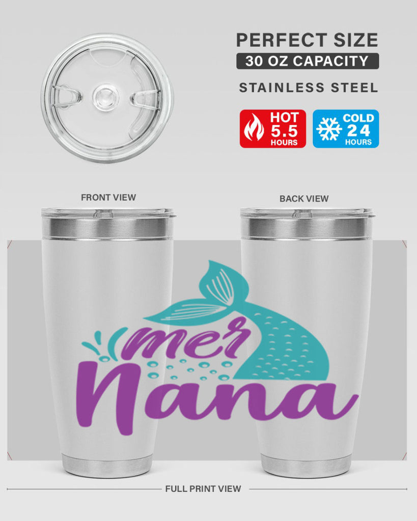 Mer Nana 343#- mermaid- Tumbler