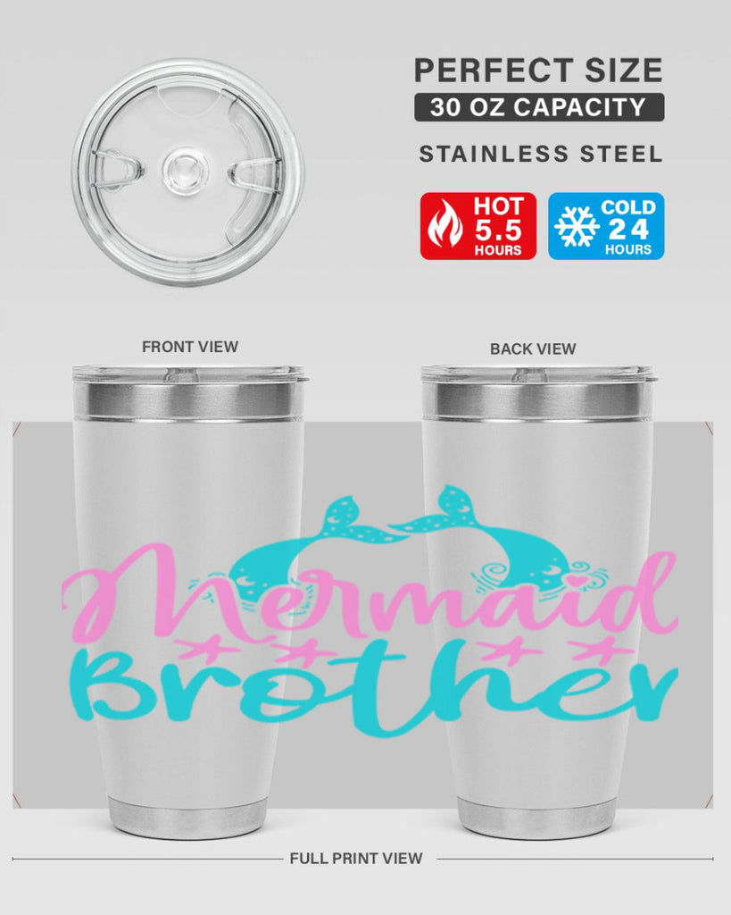 Mermaid Brother 354#- mermaid- Tumbler