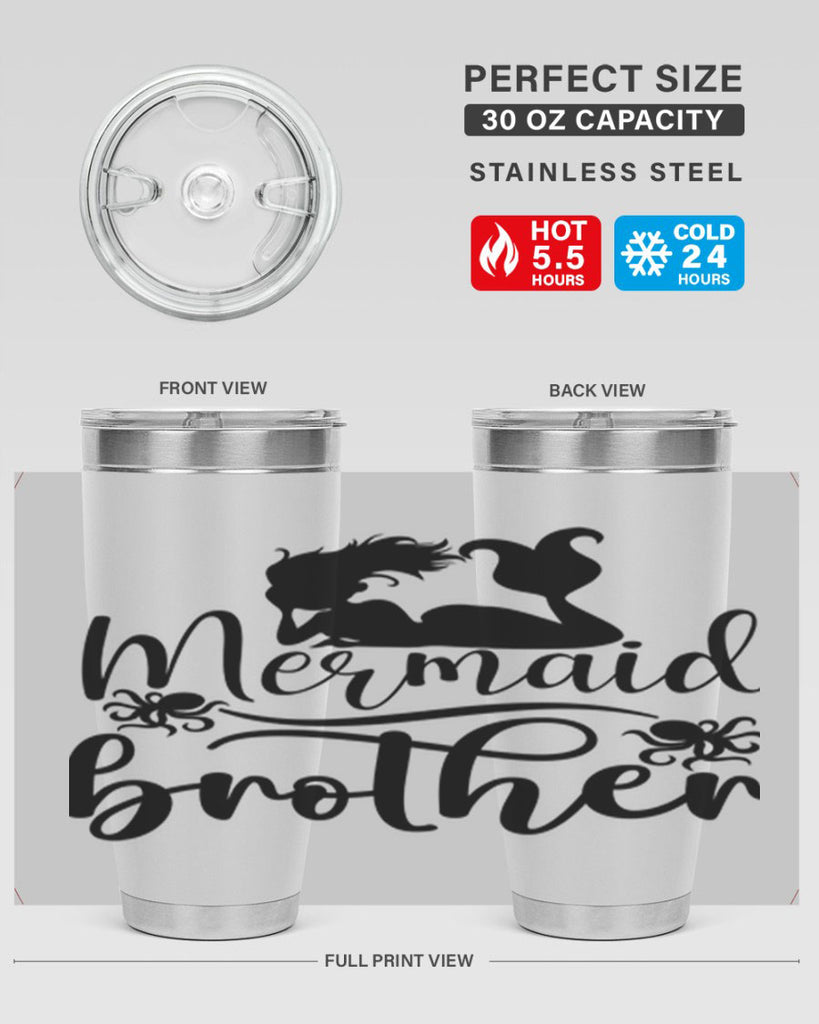 Mermaid Brother 355#- mermaid- Tumbler