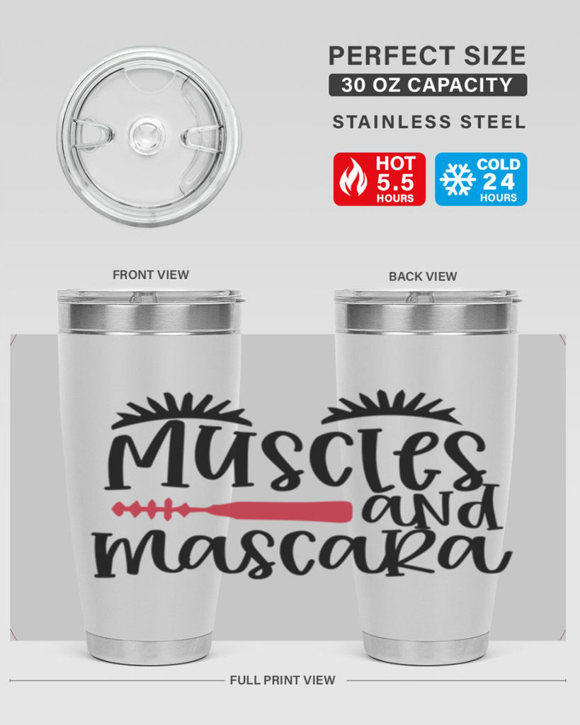 Muscles and mascara design Style 221#- make up- Tumbler