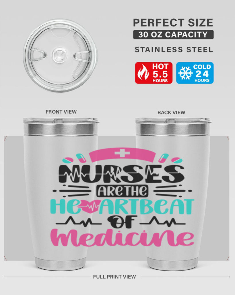 Nurses Are The Heartbeat Style Style 90#- nurse- tumbler