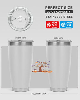 Owl With Pumpkin Halloween Tree A TurtleRabbit 16#- owl- Tumblers