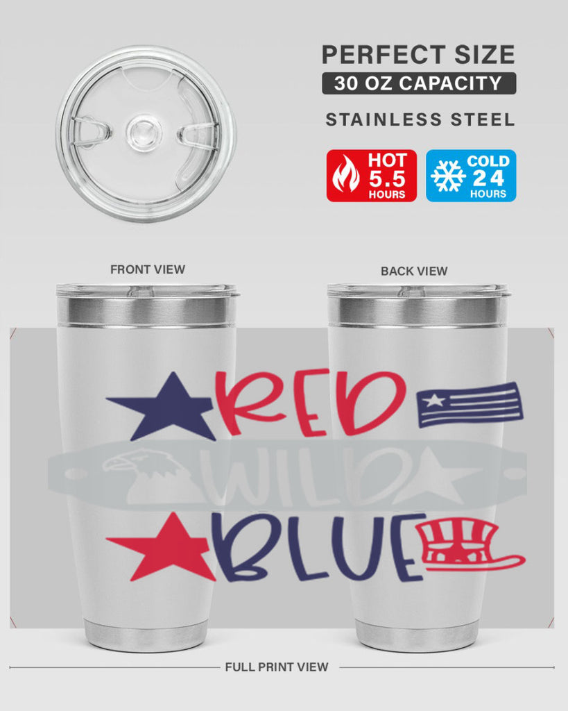 Red Wild Blue Style 171#- Fourt Of July- Tumbler