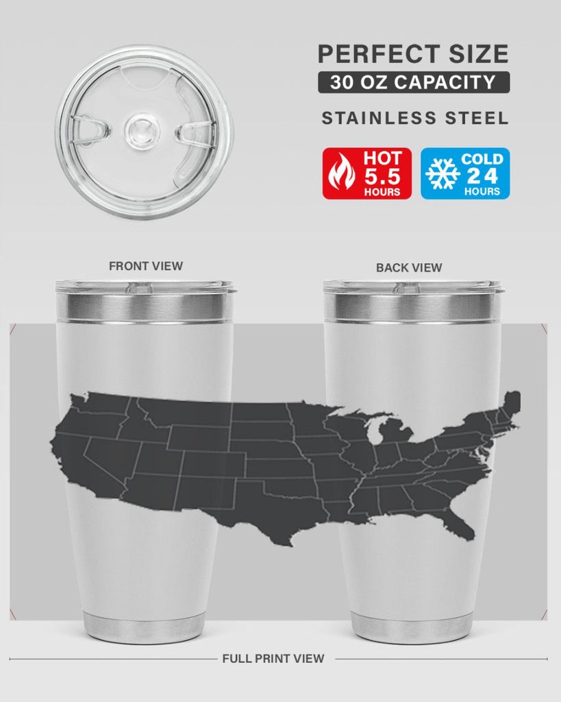 Separate Color Map Style 71#- Fourt Of July- Tumbler