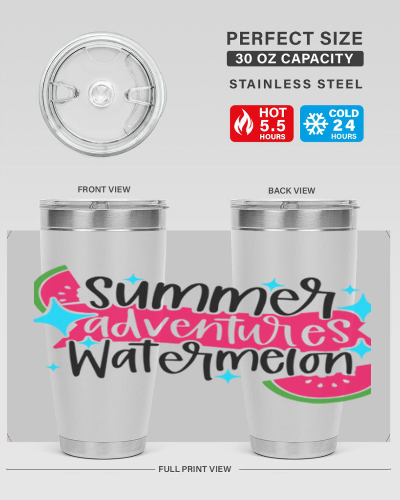 Summer Adventures Watermelon Style 23#- summer- Tumbler