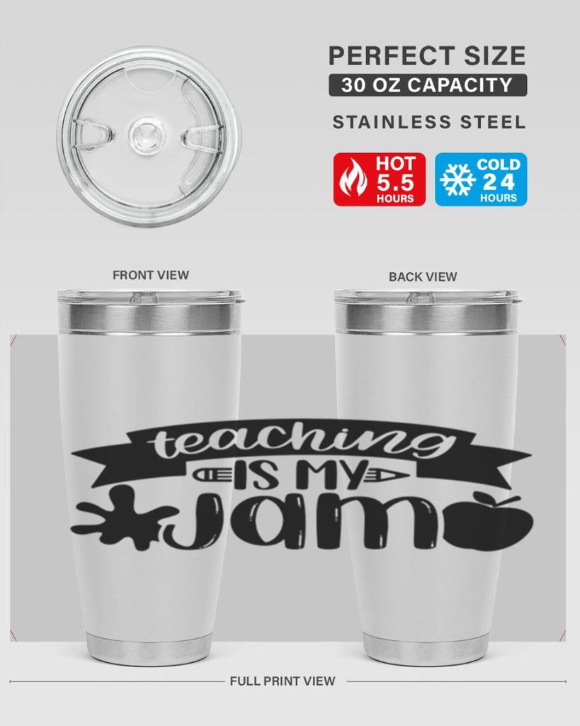 Teaching Is My Jam Style 40#- teacher- tumbler
