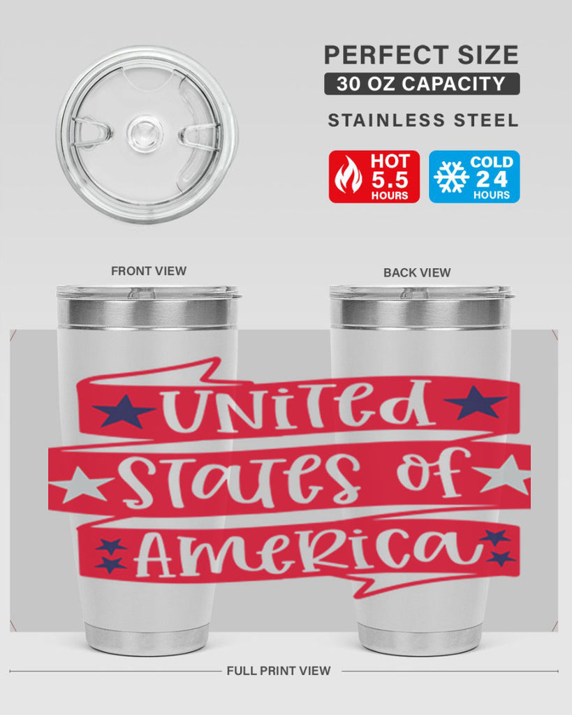 United States Of America Style 177#- Fourt Of July- Tumbler