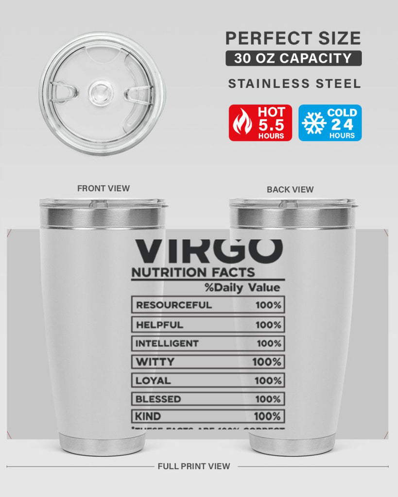 Virgo Nutrition Facts 530#- zodiac- Tumbler