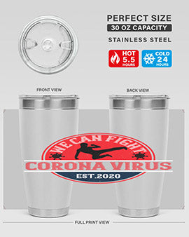 We Can Fight Corona Virus Est Style 11#- corona virus- Tumbler