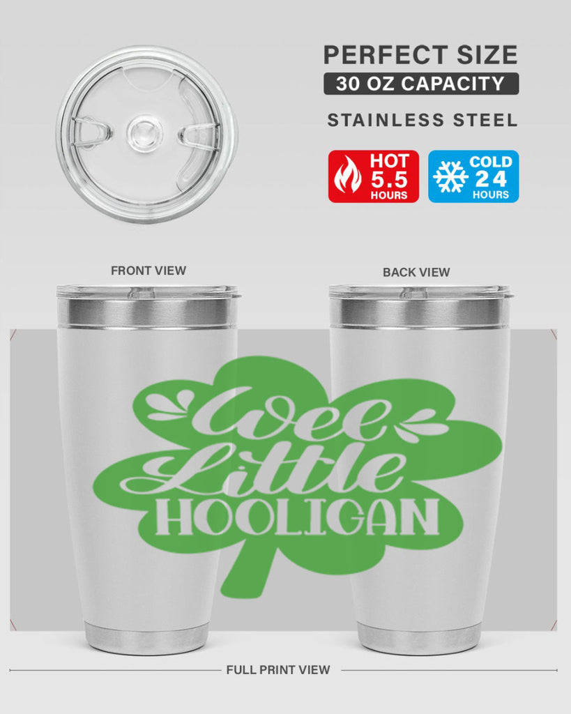 Wee Little Hooligan Style 16#- St Patricks Day- Tumbler