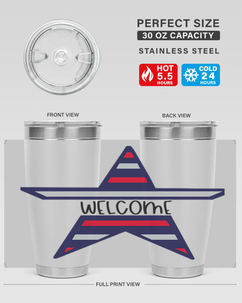 Welcome Style 186#- Fourt Of July- Tumbler