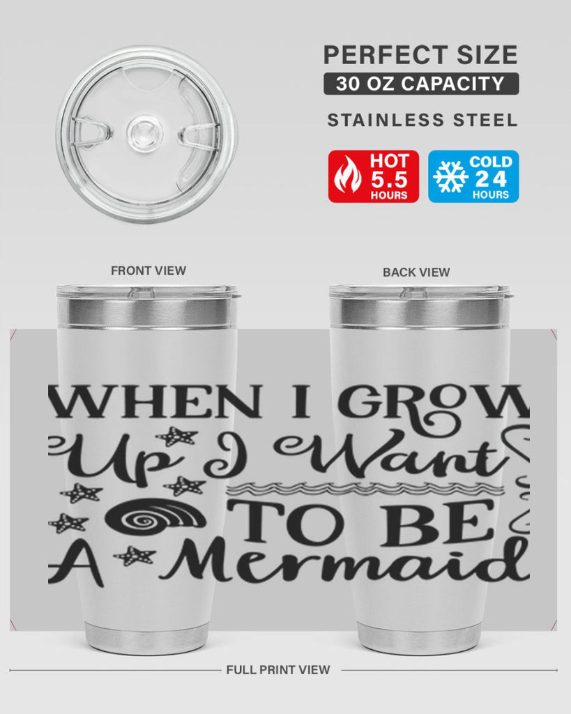 When i grow up i 665#- mermaid- Tumbler