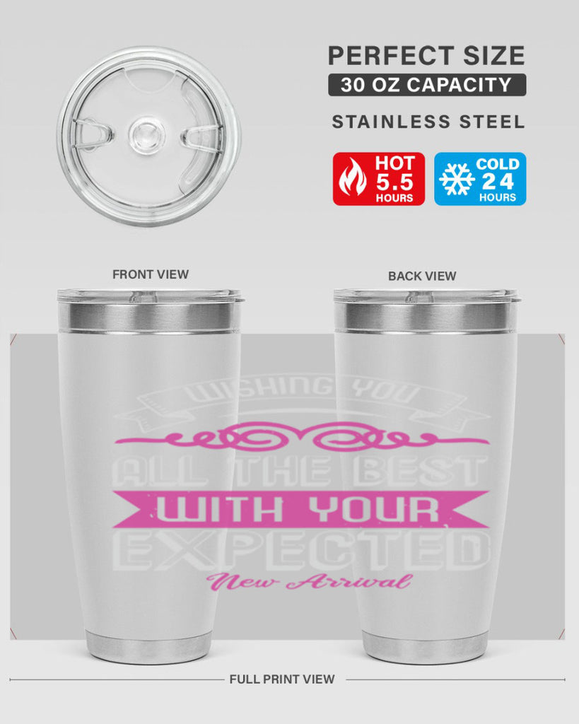 Wishing you all the best on your new arrival Style 7#- baby shower- tumbler