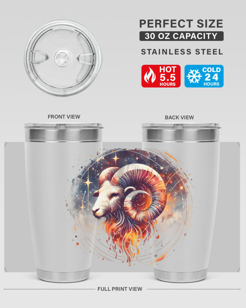 aries 125#- zodiac- Tumbler