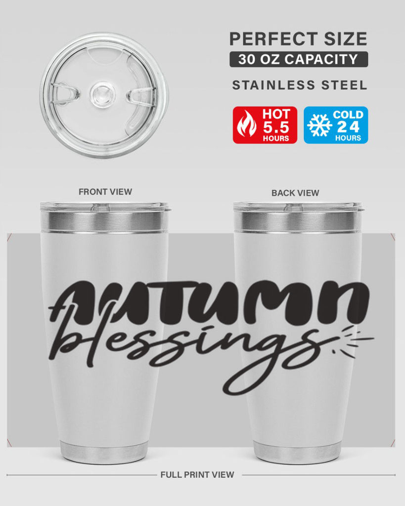 autumn blessings 65#- thanksgiving- Tumbler