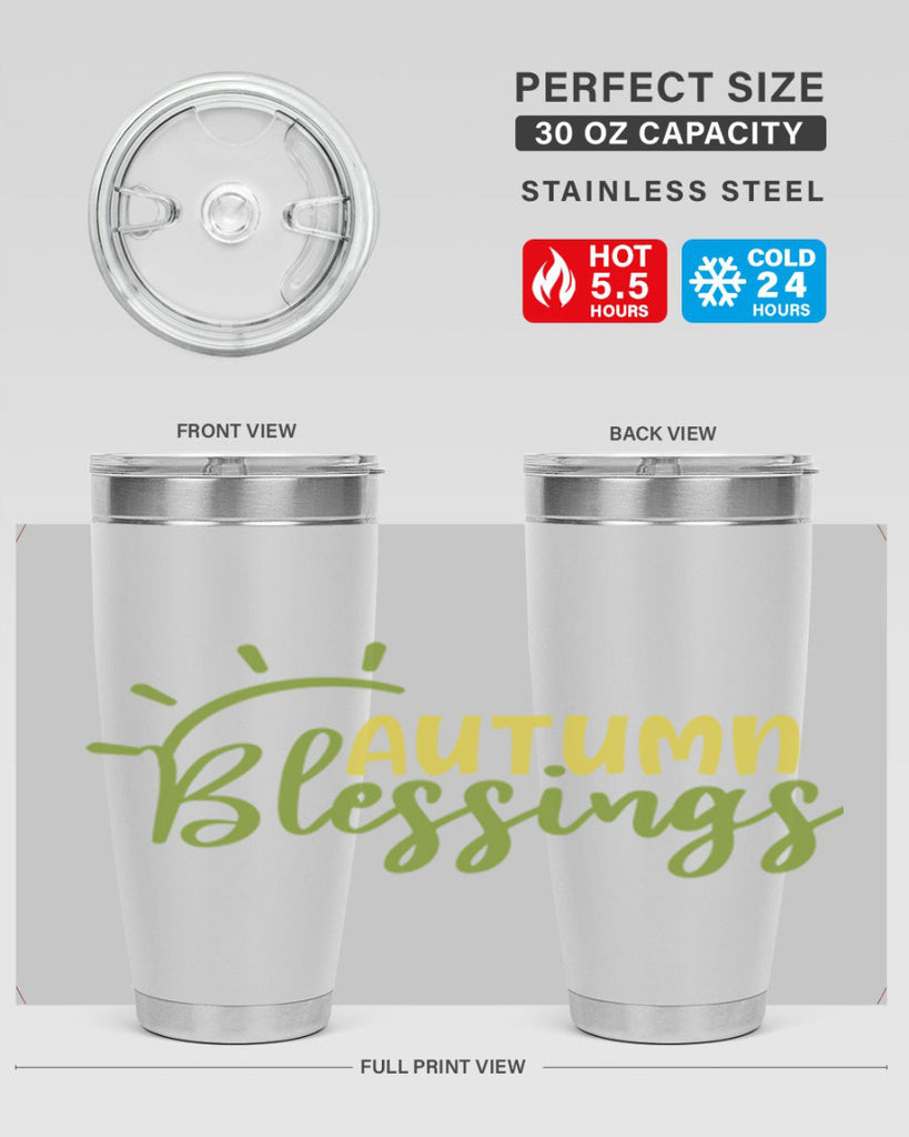 autumn blessings 66#- thanksgiving- Tumbler