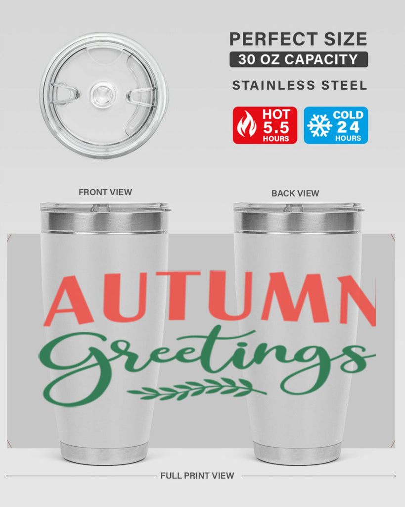 autumn greetings 14#- fall- Tumbler