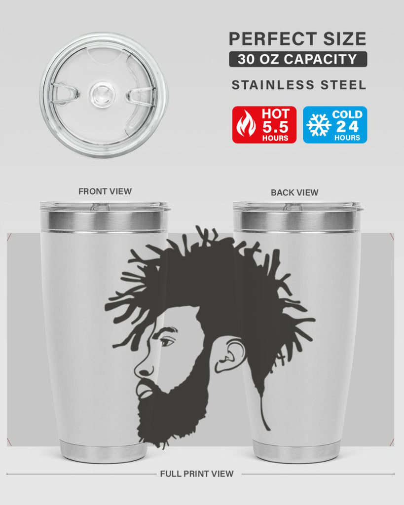 beardman 46#- black men - boys- tumbler