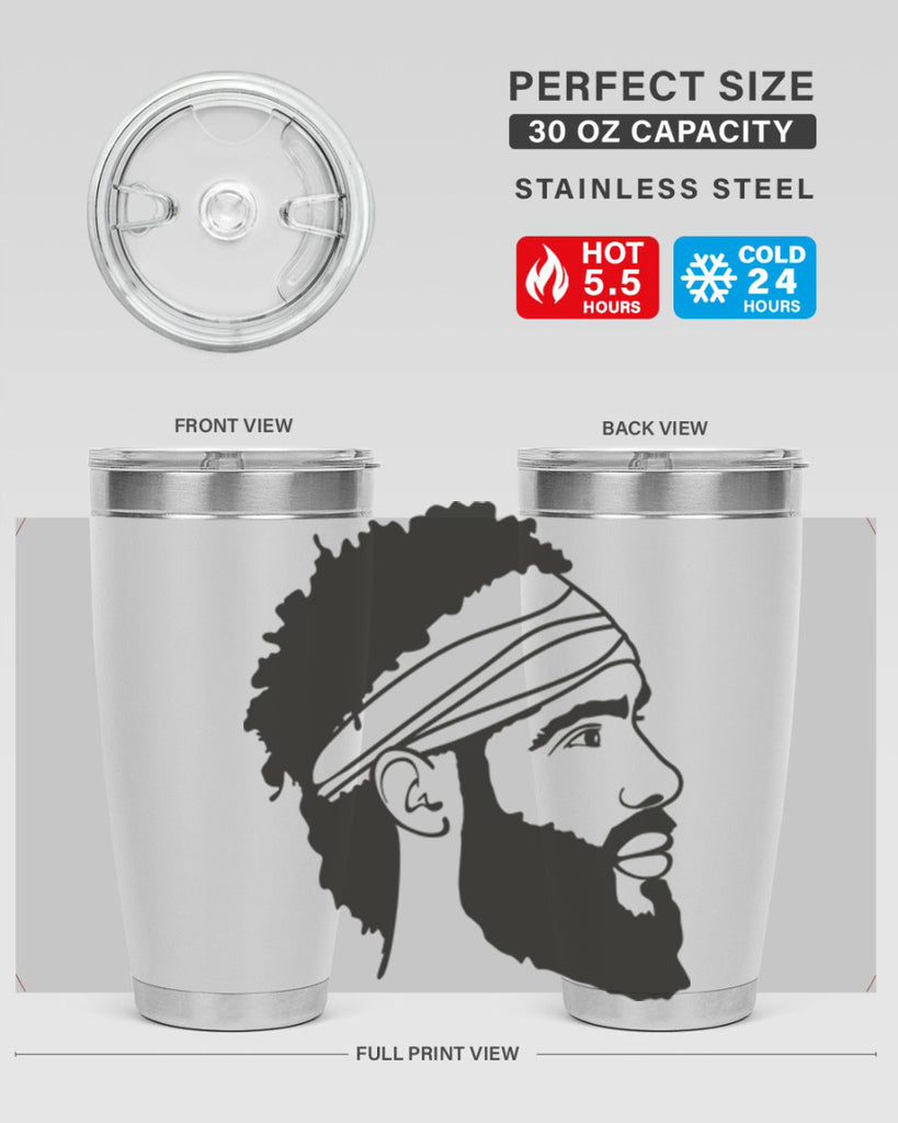 beardman 48#- black men - boys- tumbler