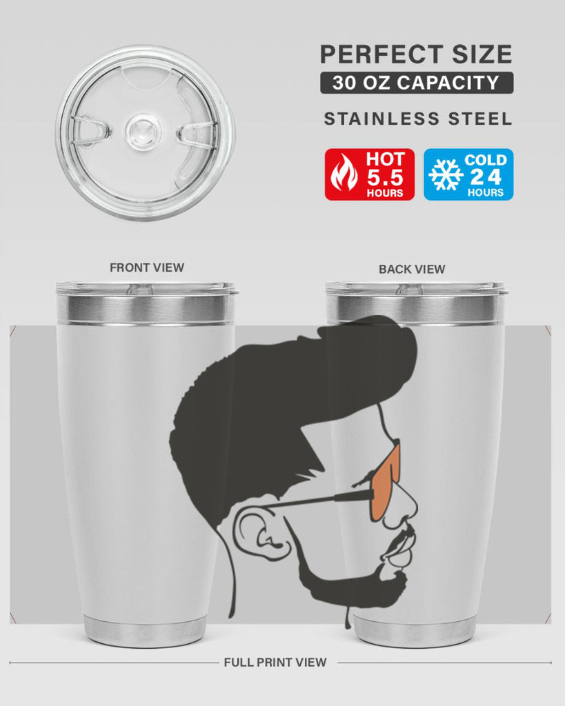 beardman 50#- black men - boys- tumbler