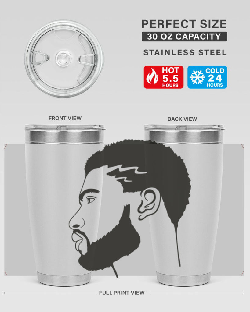beardman 52#- black men - boys- tumbler