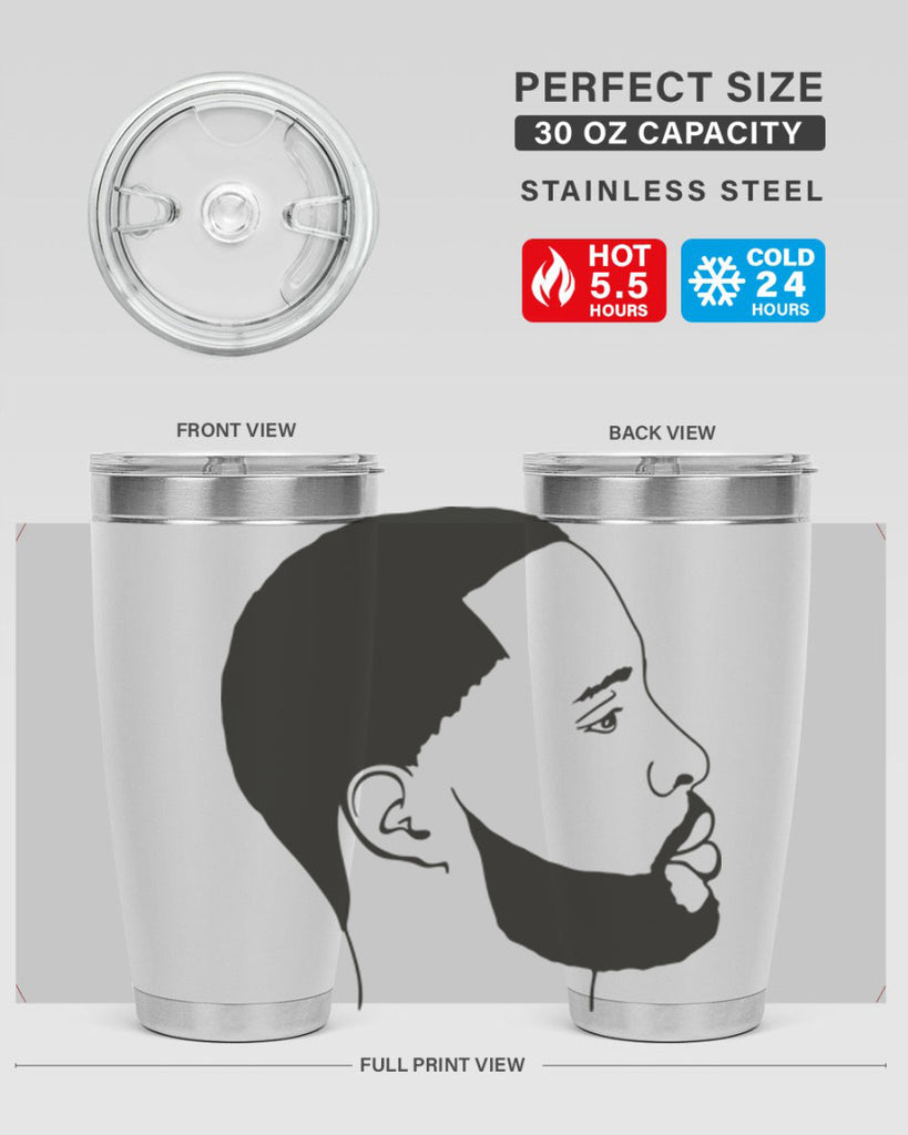 beardman 54#- black men - boys- tumbler