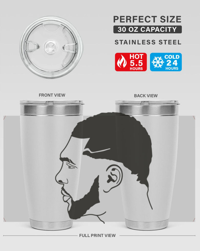beardman 55#- black men - boys- tumbler