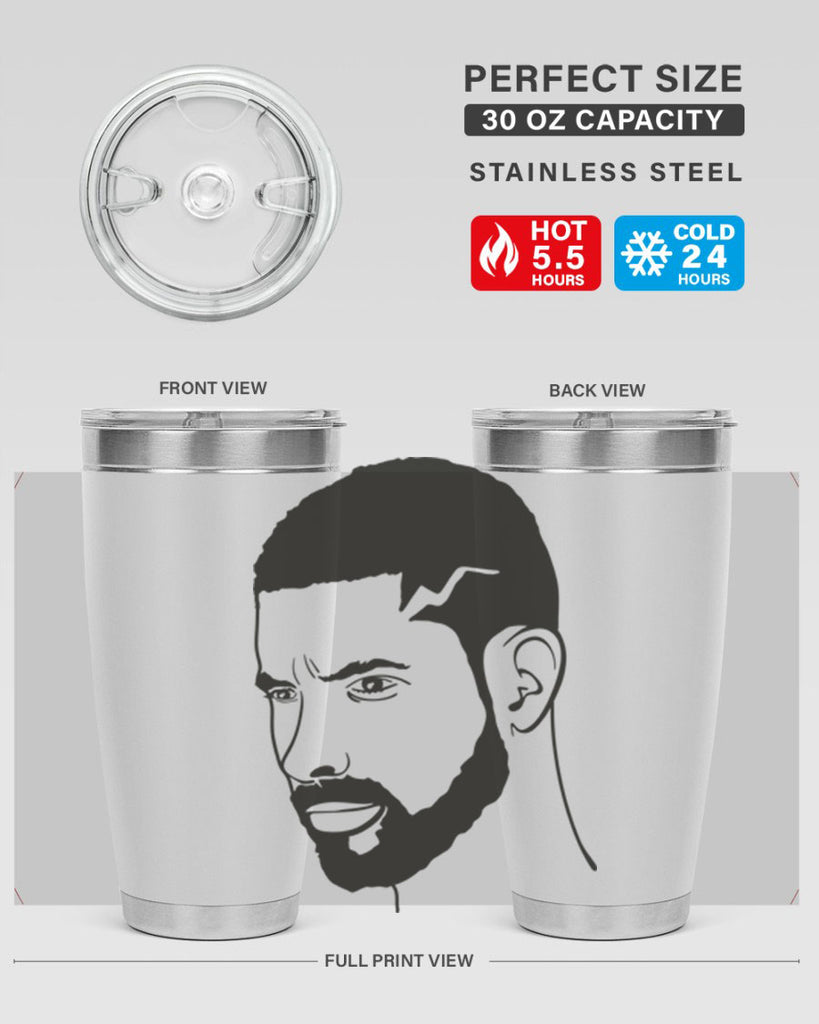 beardman 56#- black men - boys- tumbler