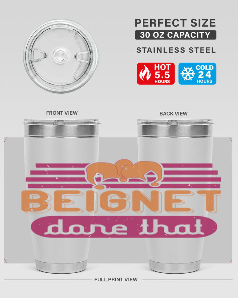 beignet done that 26#- mardi gras- Tumbler