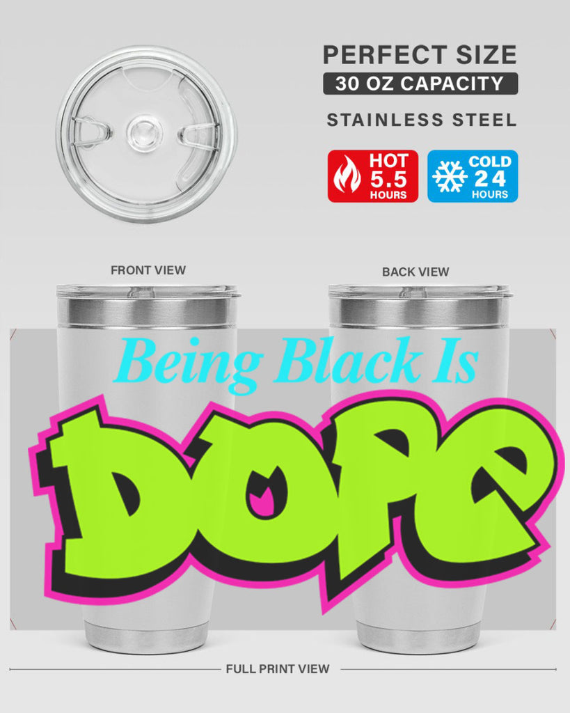 being black is dope 261#- black words phrases- Cotton Tank