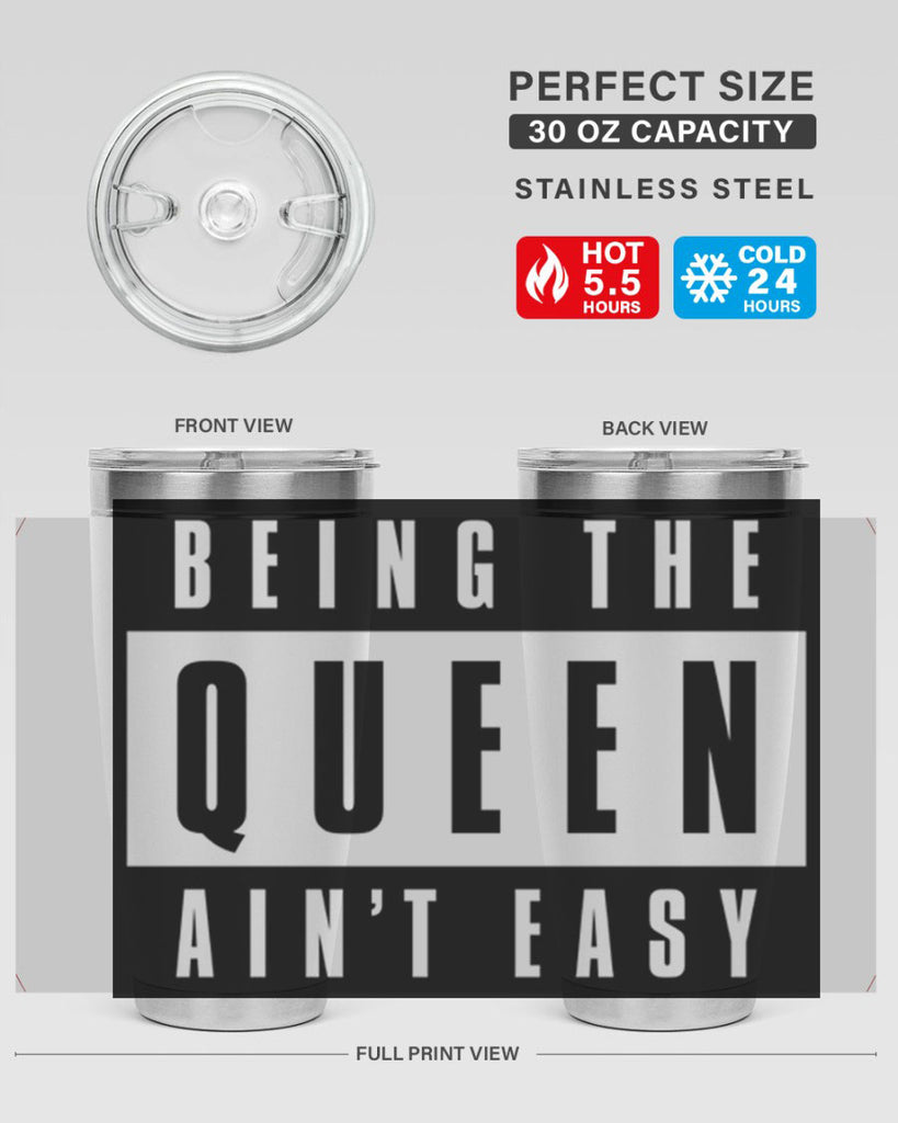being the queen aint easy 258#- black words phrases- Cotton Tank