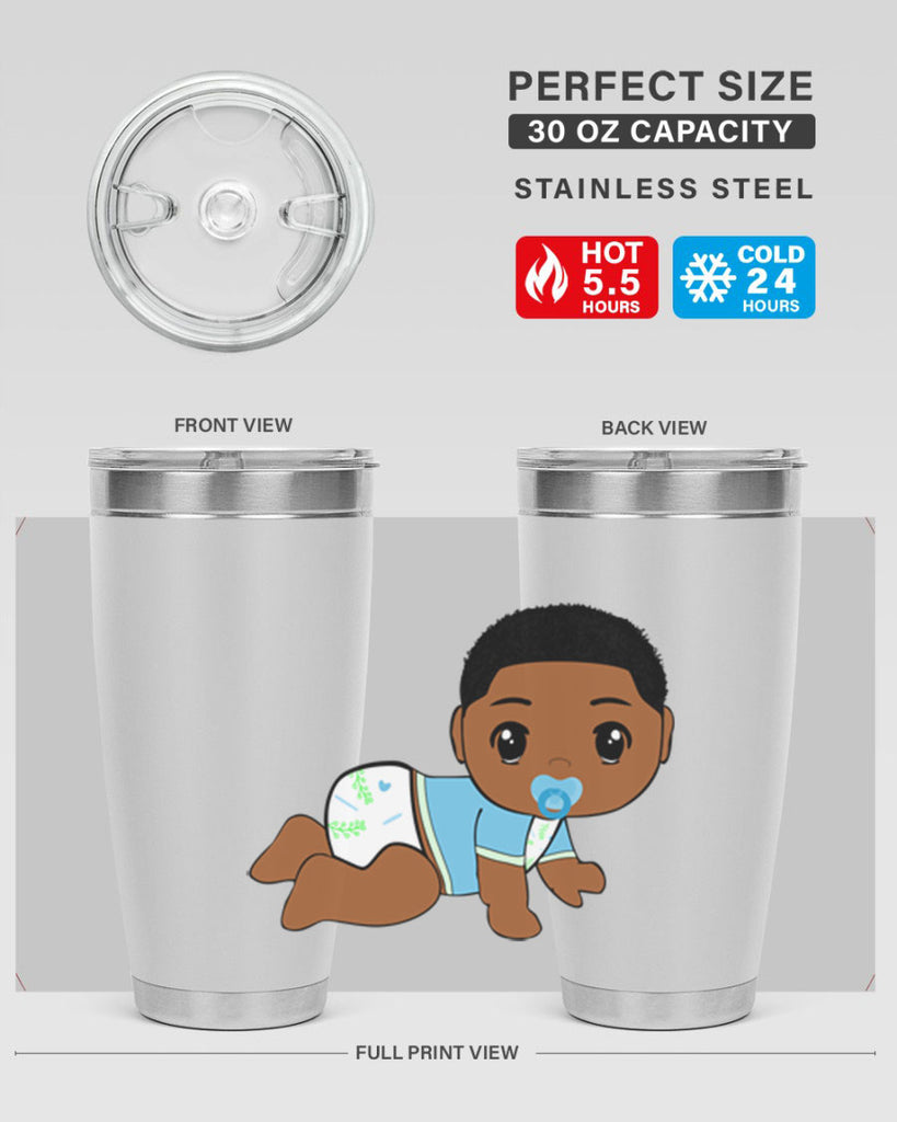 black baby boy 1#- black men - boys- tumbler