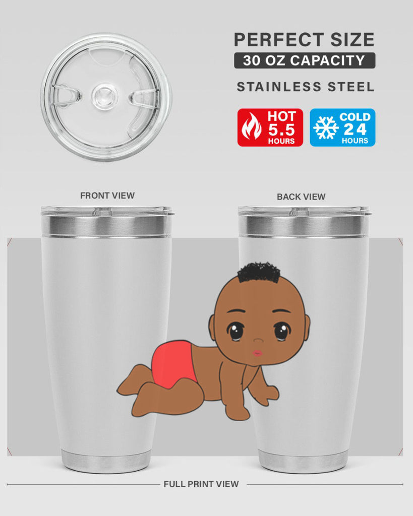 black baby boy 5#- black men - boys- tumbler