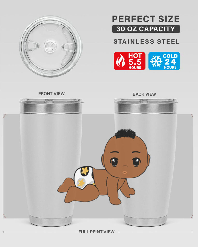 black baby boy 6#- black men - boys- tumbler