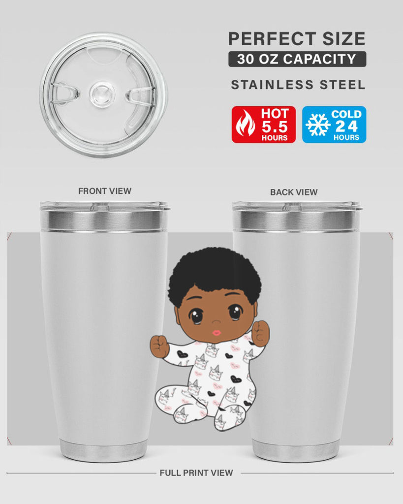 black baby boy 8#- black men - boys- tumbler