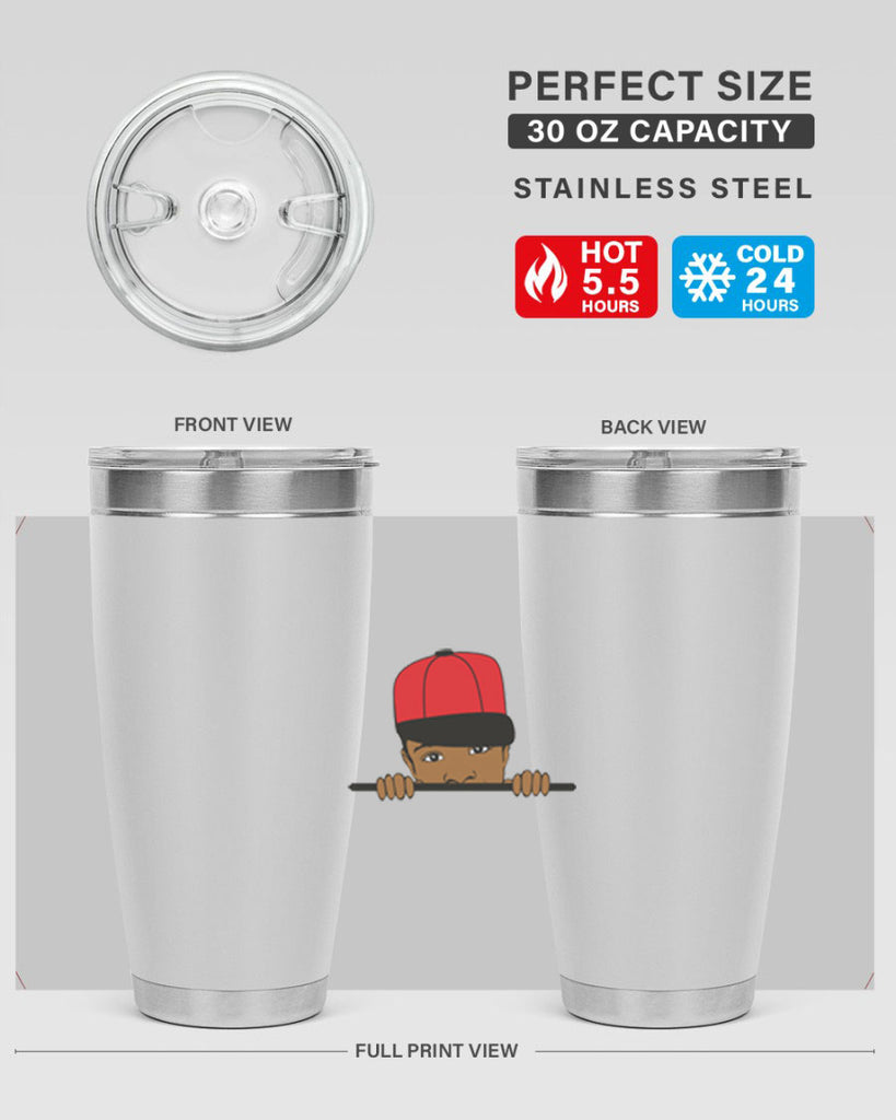 black boy 3#- black men - boys- tumbler