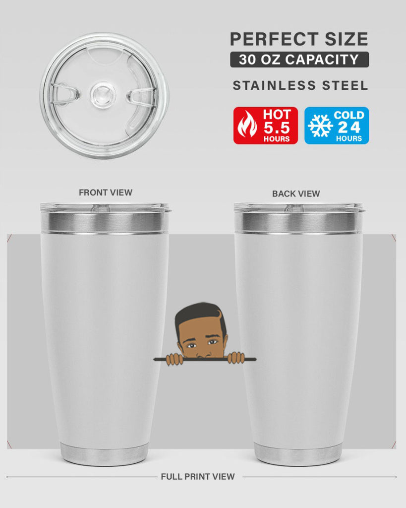 black boy 5#- black men - boys- tumbler