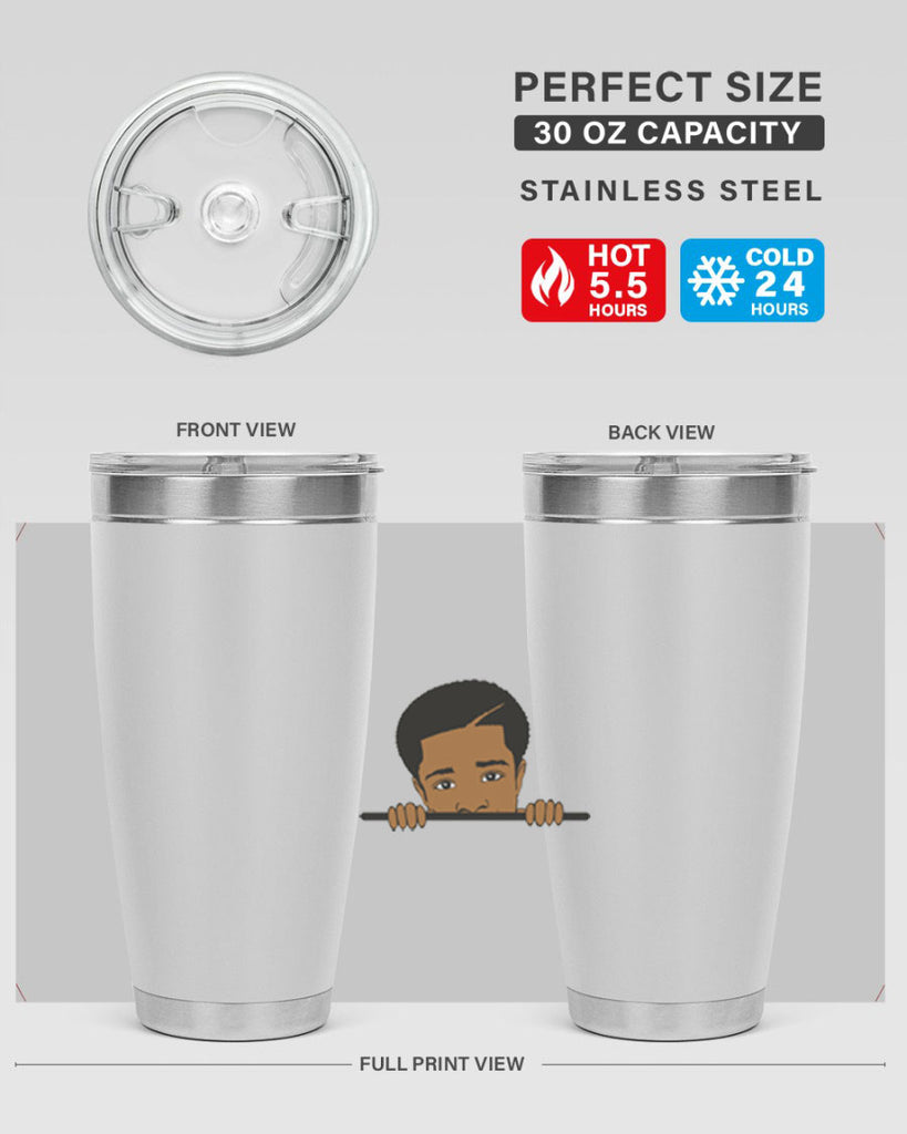 black boy 7#- black men - boys- tumbler