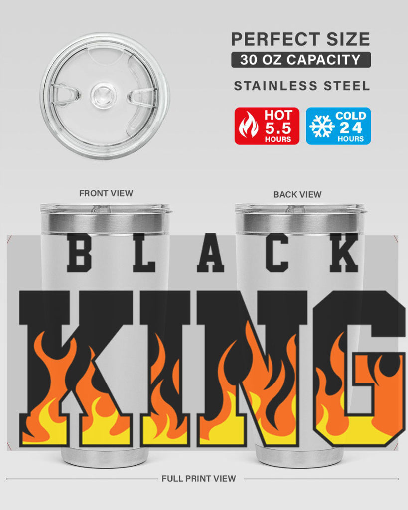 black king flames 232#- black words phrases- Cotton Tank