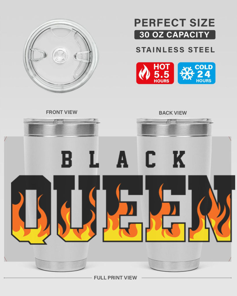 black queen flames 220#- black words phrases- Cotton Tank