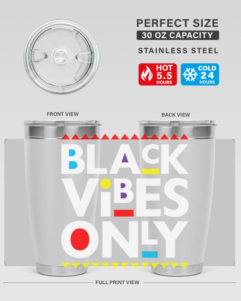 black vibes only 217#- black words phrases- Cotton Tank