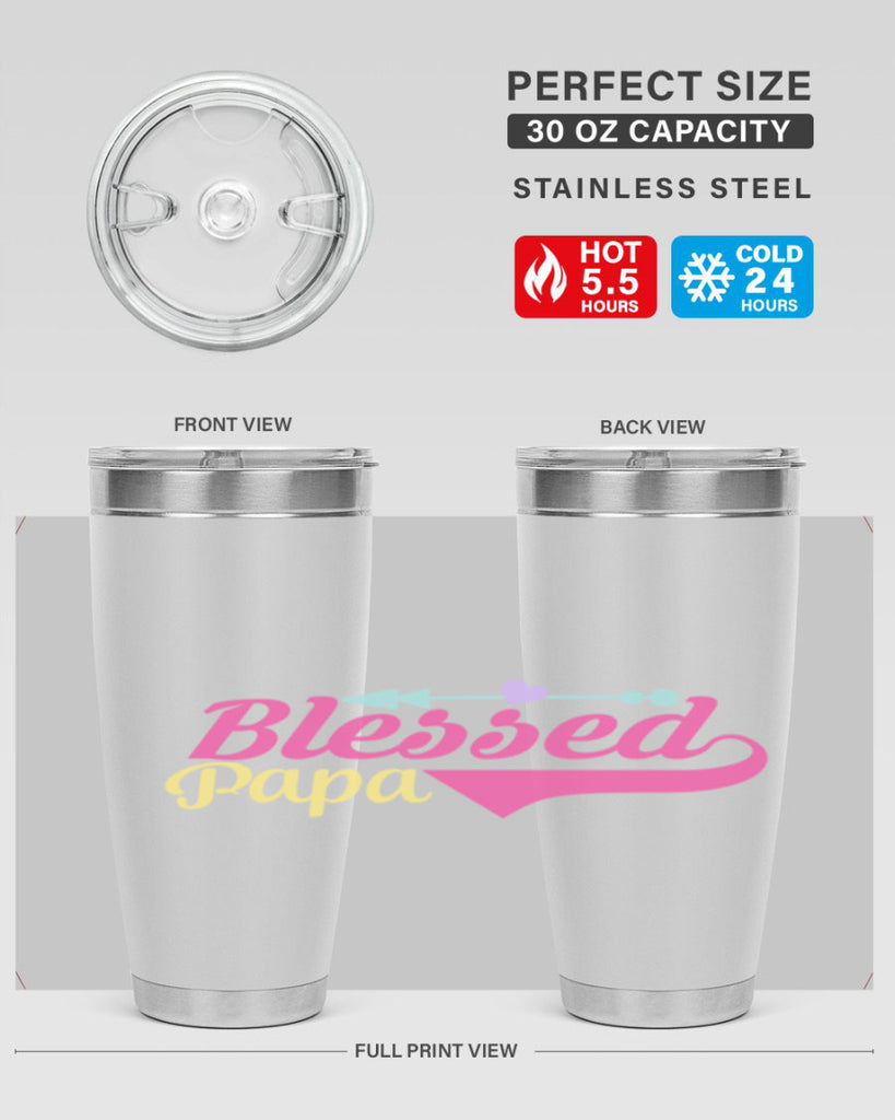 blessed papa 73#- grandpa - papa- Tumbler