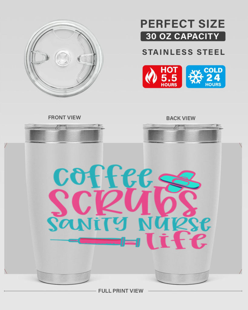 coffee scrubs sanity nurse life Style 390#- nurse- tumbler