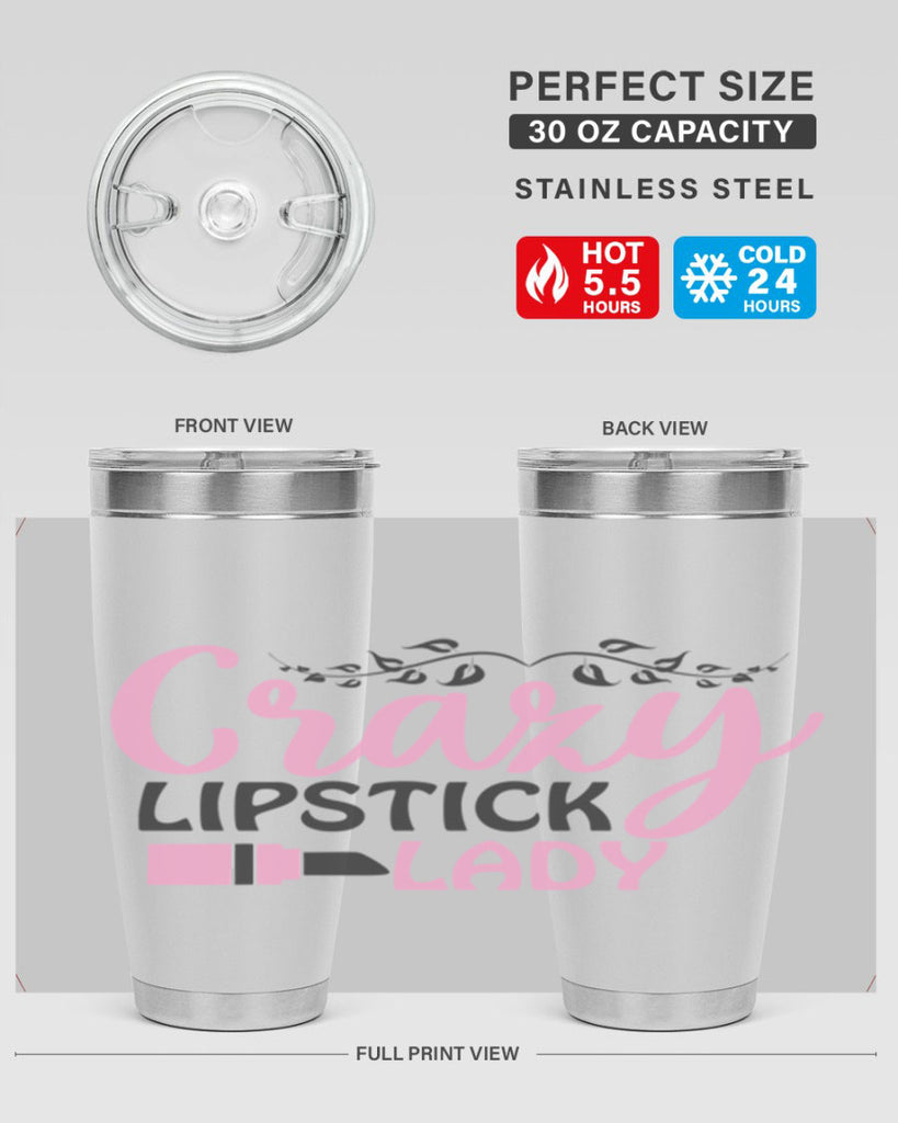 crazy lipstick lady Style 159#- make up- Tumbler