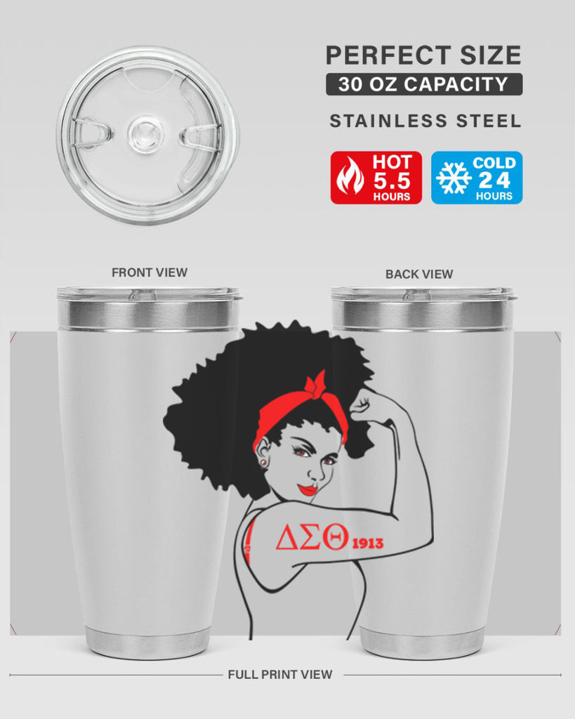 delta sigma theta 6#- black words phrases- Cotton Tank