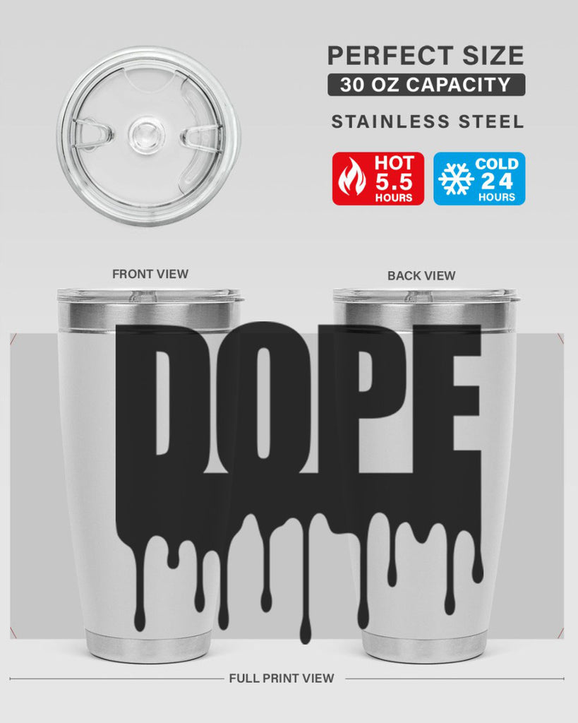 dope drip 166#- black words phrases- Cotton Tank